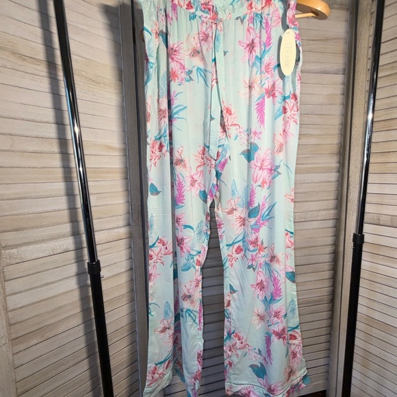Nordstrom Other - NWT Nordstrom Moonlight Eco Pajama Pants XL Green Veil Exotic Bloom Print